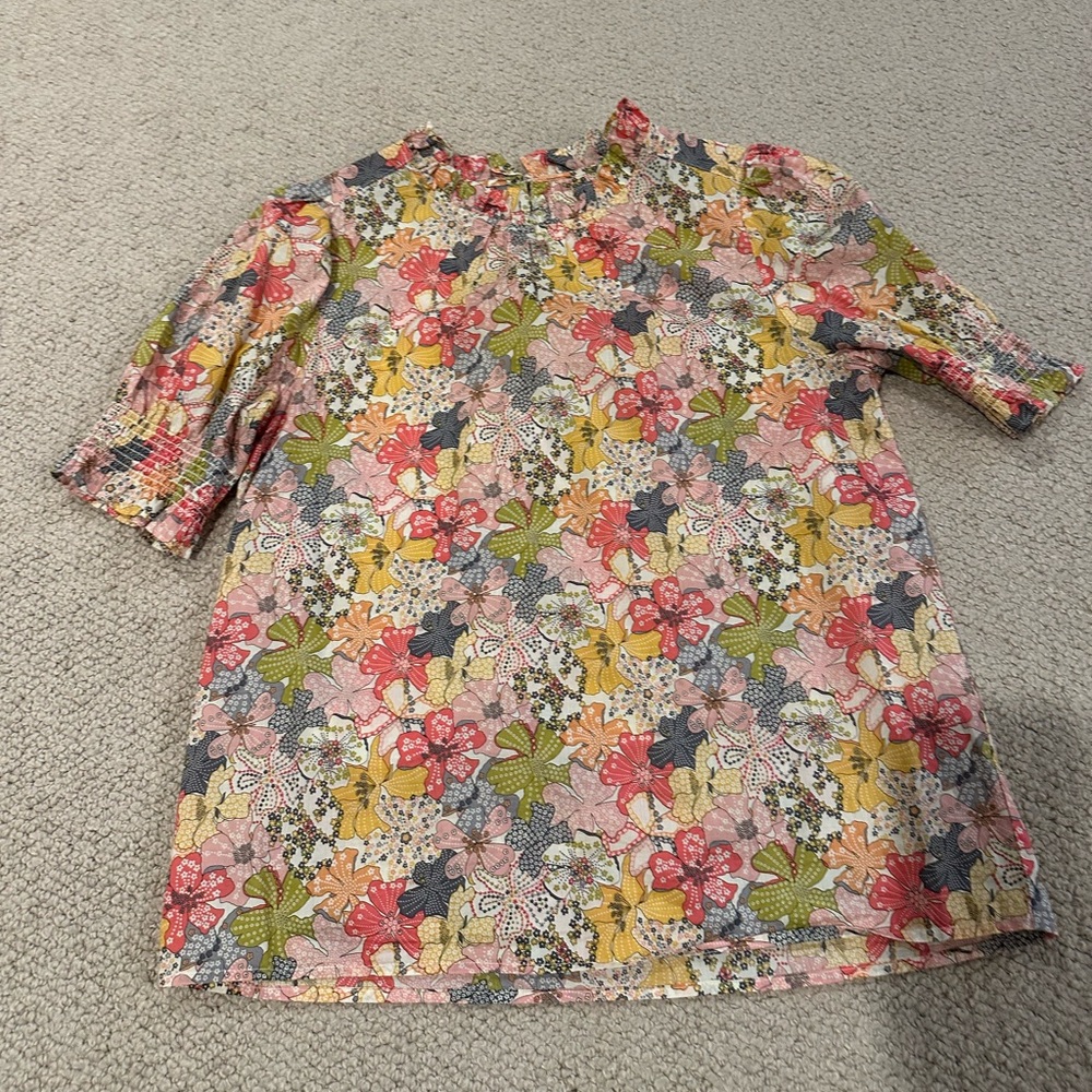 J. Crew Liberty Multicolor Floral Blouse